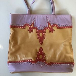 Vintage Moschino Leather Studded Tote